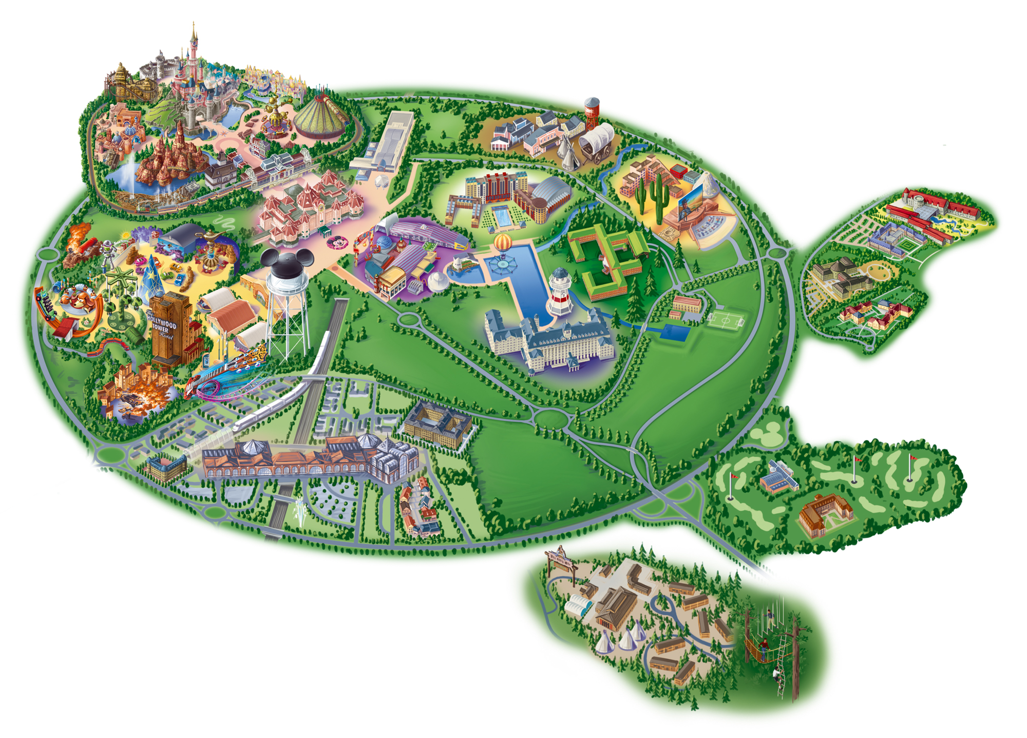 karta disneyland paris Map of Disneyland Paris and Walt Disney Studios