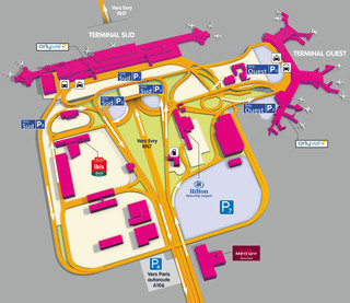 Map of Paris Orly airport & terminal (ORY)